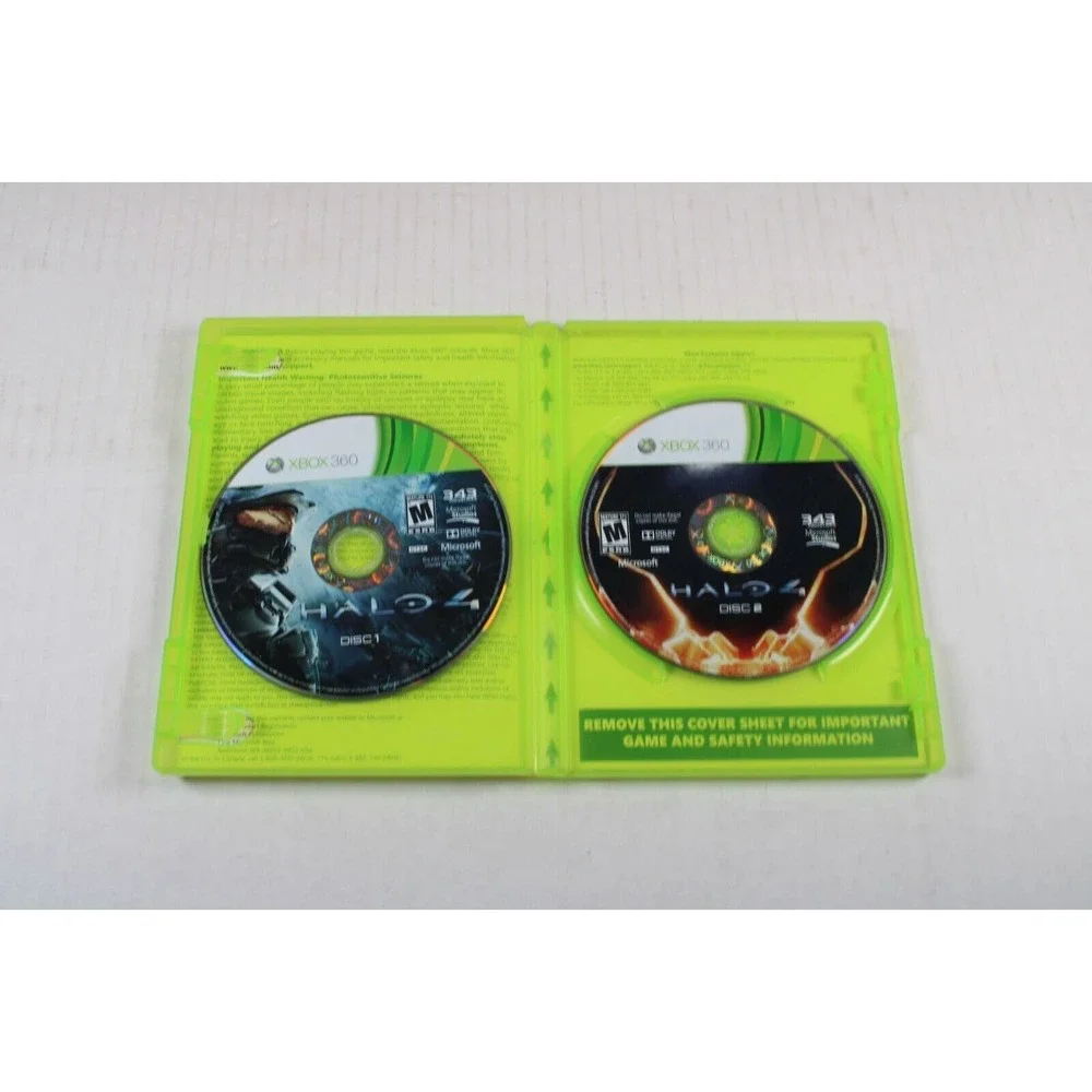 Halo 4 (Microsoft Xbox 360, 2012) Authentic, both discs, tested/works